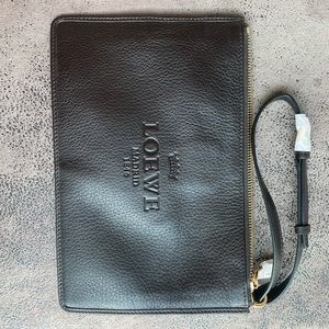 NWT Loewe Brown Leather Pouch with Dust Bag